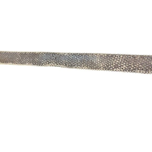 ??Elegant ELITE brand Silver & Black Women\'s Snakeskin Belt size L. Made in USA main image 5